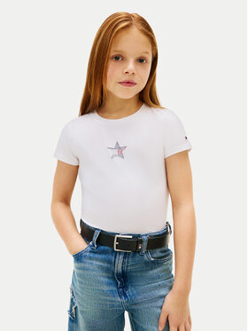 Tommy Hilfiger Tommy Hilfiger T-Shirt KG0KG09097 Λευκό Extra Slim Fit