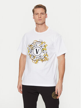 Versace Jeans Couture Versace Jeans Couture Тишърт 78GAHC01 Бял Regular Fit