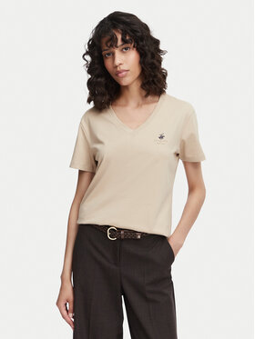 Beverly Hills Polo Club Beverly Hills Polo Club T-särk P-SS26W-TS516518 Beež Regular Fit