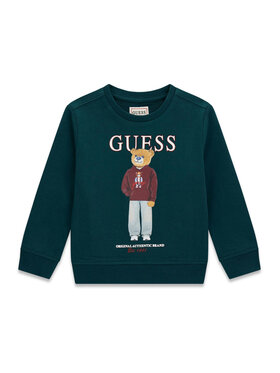 Guess Guess Μπλούζα N6YQ05 K4096 Σκούρο πράσινο Regular Fit