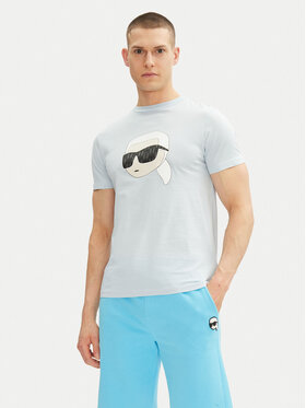 KARL LAGERFELD KARL LAGERFELD Tricou 755073 552251 Albastru celest Regular Fit