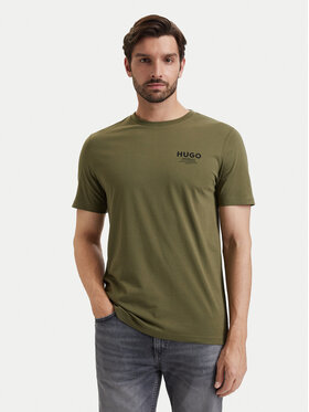HUGO HUGO T-Shirt Nesptee 50572740 Dunkelgrün Regular Fit