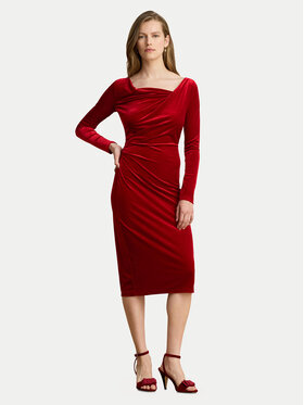 LAUREN RALPH LAUREN LAUREN RALPH LAUREN Cocktail obleka 200B27415002 Rdeča Regular Fit