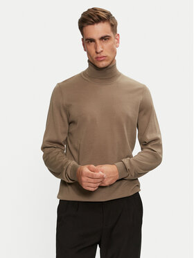 BOSS BOSS Bluză cu gât Musso-P 50468262 Maro Slim Fit