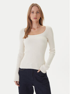 Kontatto Kontatto Sweter 3M0830C Écru Slim Fit