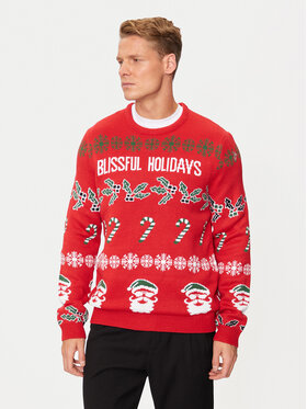 Only & Sons Only & Sons Sweater Xmas 22031171 Piros Regular Fit