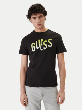 Guess Guess T-krekls F6GI02 J1314 Melns Slim Fit