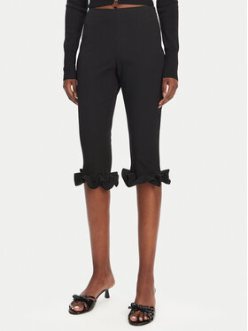 ROTATE ROTATE Spodnie capri 113809100 Czarny Slim Fit