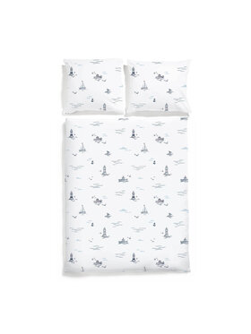 White pocket White pocket Komplet pościeli satynowa Biały