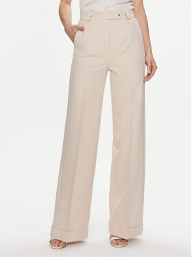 Maryley Maryley Pantaloni din material 24EB537/43GE Bej Relaxed Fit