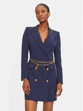 Elisabetta Franchi Elisabetta Franchi Sukienka koktajlowa AB-657-46E3-V650 Granatowy Regular Fit