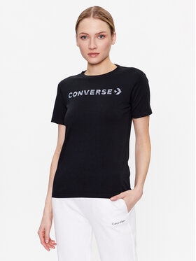 Converse Converse T-shirt Wordmark 10024545-A03 Nero Slim Fit