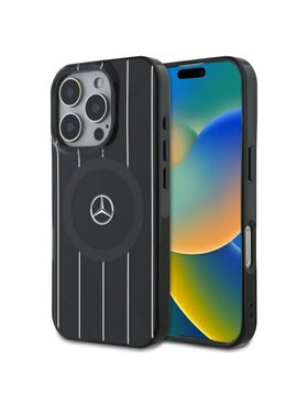 Mercedes-Benz Mercedes-Benz Etui na telefon MB Double Layer Crossed Lines Czarny