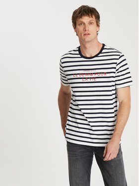 Cross Jeans Cross Jeans T-Shirt 16075-028 Beżowy Regular Fit