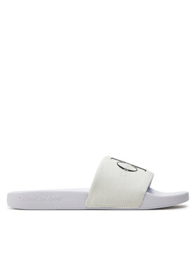 Calvin Klein Jeans Calvin Klein Jeans Šľapky Slide Monogram Co YW0YW00103 Biela