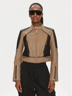 PINKO Pinko Μπουφάν δερμάτινο Annone Byker. 103208 A1Q9 Καφέ Regular Fit
