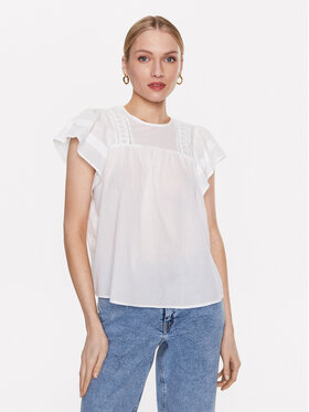 Moss Copenhagen Moss Copenhagen Bluzka 17540 Biały Basic Fit