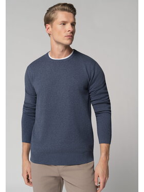 Volcano Volcano Sweter S-RADO Niebieski Regular Fit