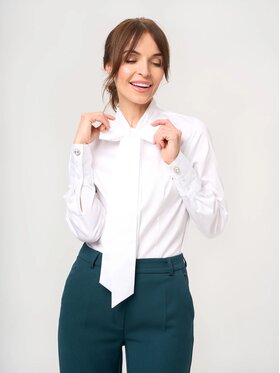 Willsoor Willsoor Koszula 60915 Biały Slim Fit