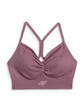 4F 4F Biustonosz sportowy YOGA Różowy ciemny