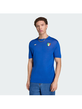 adidas adidas Koszulka techniczna Italy 70s jersey Błękitny Slim Fit