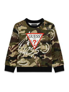 Guess Guess Hanorac N6BQ02 K6111 Verde închis Regular Fit