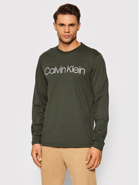 Calvin Klein Calvin Klein Manches longues Cotton Logo Long Sleeve K10K104690 Vert Regular Fit