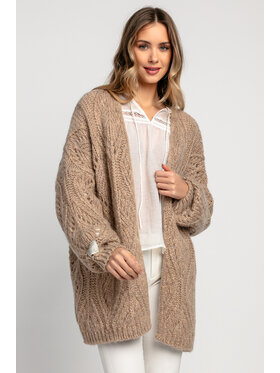 Fobya Fobya Kardigan F1974 Brązowy Oversize