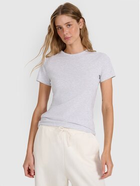 4F 4F T-Shirt 4FWMM00TTSHF2255-27M Szary Slim Fit