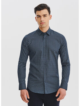 Pako Lorente Pako Lorente Koszula P25WN-1X-032 Granatowy Slim Fit