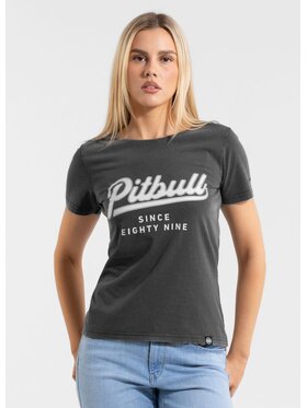 PITBULL PITBULL T-Shirt Koszulka damska ANGEL LOGO S Szary Regular Fit