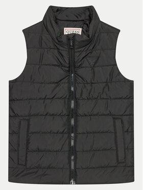 Guess Guess Αμάνικο Μπουφάν H4YJ03 WCFM0 Μαύρο Regular Fit