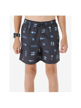 Rip Curl Rip Curl Szorty kąpielowe Tube Heads Sun Volley Mesh -Bo Czarny Regular Fit