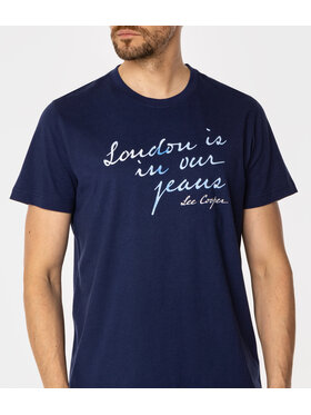Lee Cooper Lee Cooper T-Shirt LONDON10 Granatowy Regular Fit