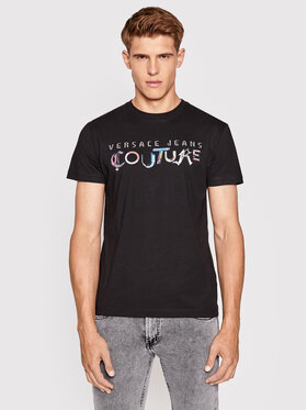 Versace Jeans Couture Versace Jeans Couture T-Shirt Logo 73GAHF05 Μαύρο Regular Fit
