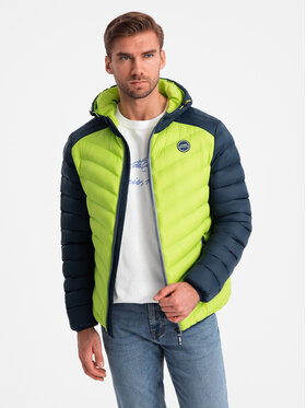 Ombre Ombre Bunda pro přechodné období OM-JALP-0185 Zelená Regular Fit