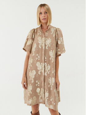 Bruuns Bazaar Bruuns Bazaar Marškinių tipo suknelė Philly BBW3610 Smėlio Loose Fit