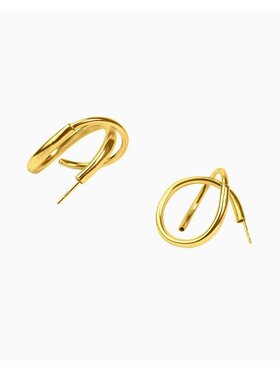 MAKSI.MIUK MAKSI.MIUK Kolczyki Ecliss Double Hoops Złoty
