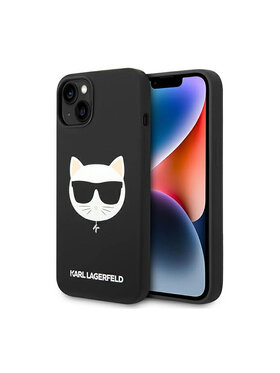 KARL LAGERFELD KARL LAGERFELD Etui na telefon Choupette Head MagSafe Silicone Czarny