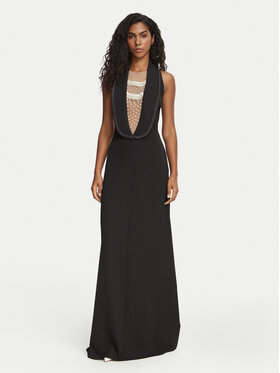 Elisabetta Franchi Elisabetta Franchi Sukienka wieczorowa AB-R16-67E2-V750 Czarny Slim Fit