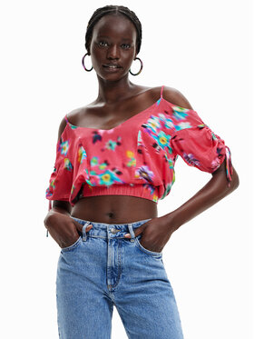 Desigual Desigual Bluzka 23SWBW20 Różowy Regular Fit