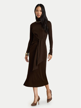 LAUREN RALPH LAUREN LAUREN RALPH LAUREN Úpletové šaty 200980028501 Tmavo hnedá Slim Fit