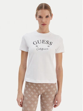 Guess Guess Tričko V6RI02 J1314 Biela Regular Fit