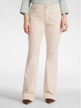 Elena Mirò Elena Mirò Spodnie materiałowe P701P000434N002 Kremowy Regular Fit