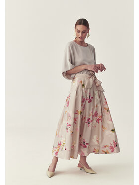 TATUUM TATUUM Midi sukně TAFTANI 2 Šedá Flare Fit