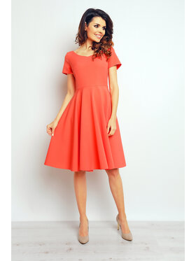 Infinite You Infinite You Sukienka letnia M091 Koralowy Basic Fit
