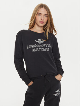 Aeronautica Militare Aeronautica Militare Majica dugih rukava 242FE1971DF567 Crna Regular Fit