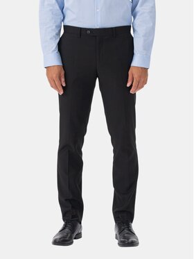 TeeShoppen TeeShoppen Spodnie garniturowe 'Basic Collection' Czarny Regular Fit