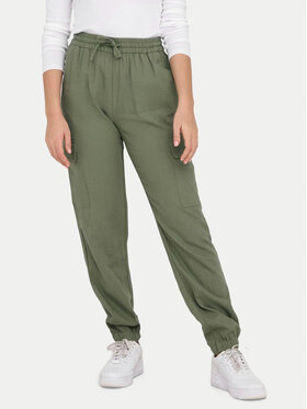 ONLY ONLY Pantaloni trening Caro 15310987 Verde Cargo Fit