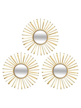 MIAhome MIAhome Lustro Komplet trzech lusterek złotych Warren 24,5 cm Złoty